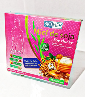 MIEL SOJA POUR GAGNER DU PIODS PRODUIT ORIGINAL 25 STICKS DE 20 G.